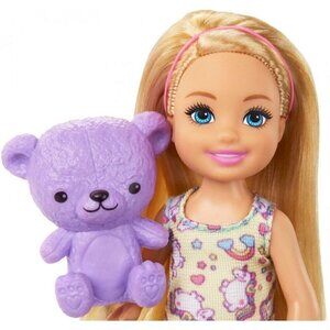 Barbie Club Chelsea Bedtime Playset Doll & Purple Bear